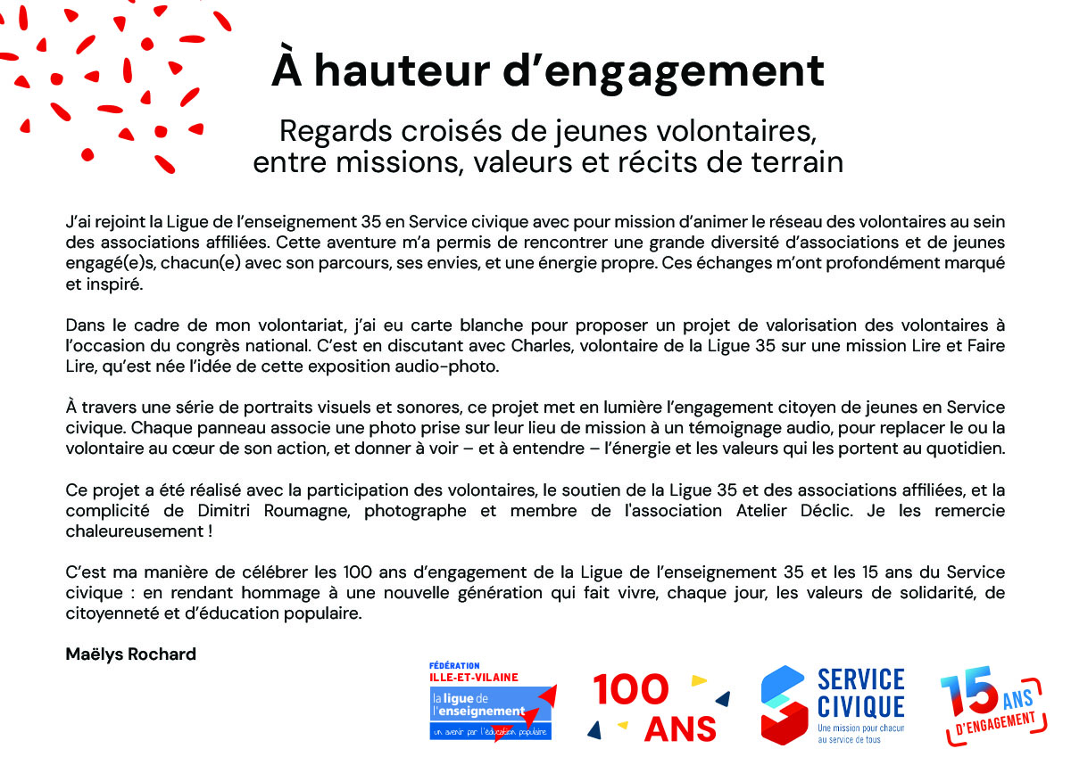 Panneau édito expo Service civique