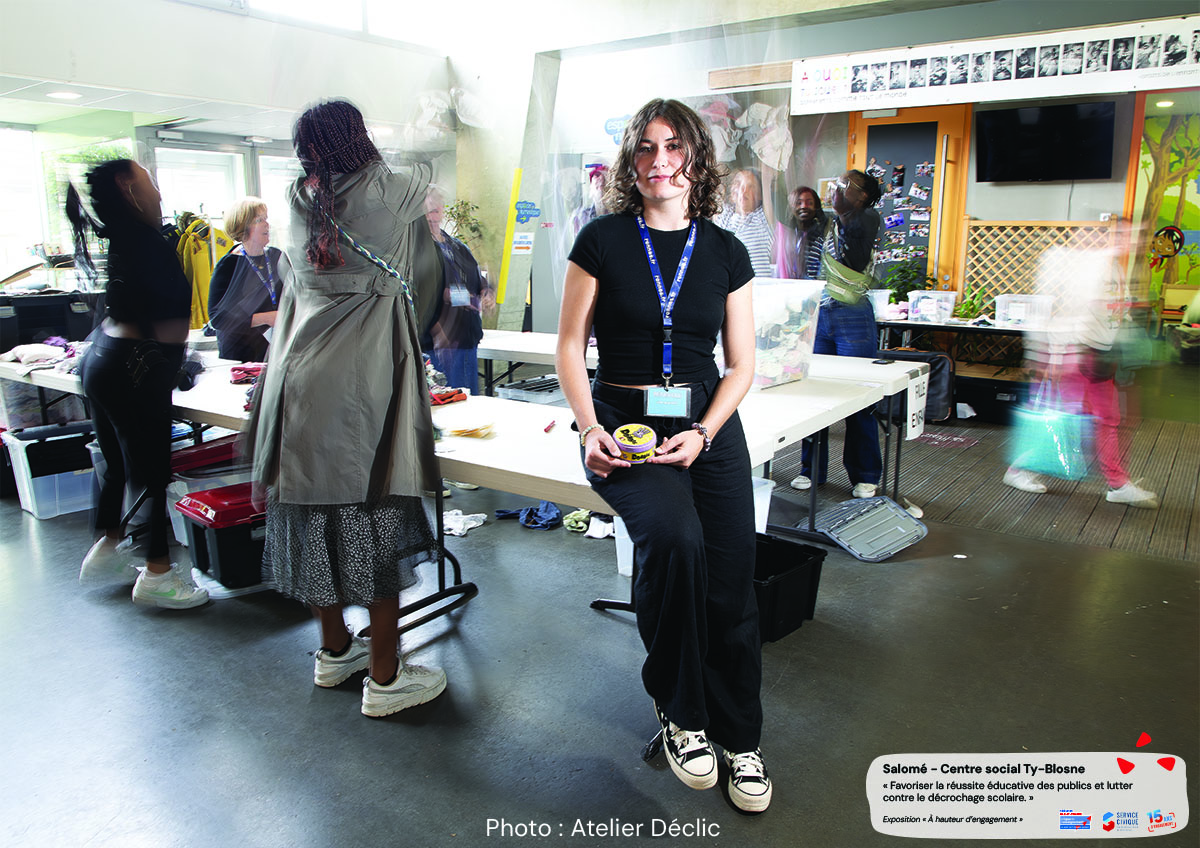 Salomé - panneau expo, Service civique Centre social Ty-Blosne